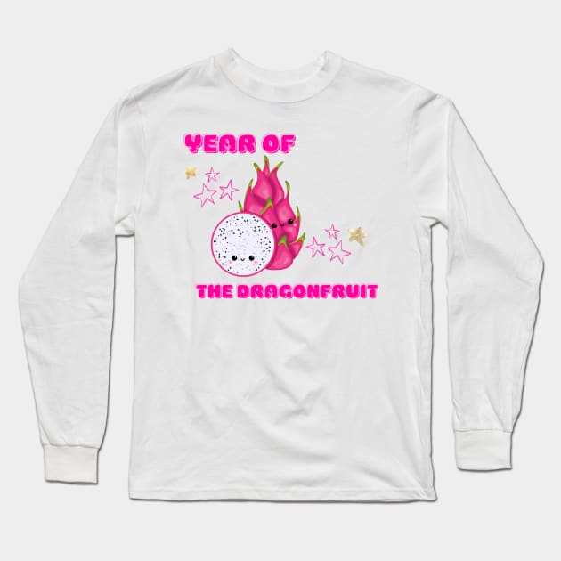 Year of the Dragonfruit Long Sleeve T-Shirt by Once Upon a Find Couture 